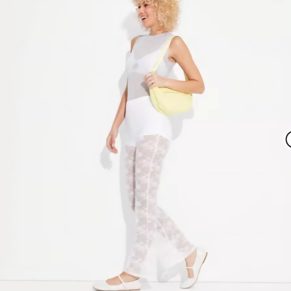 Wild Fable White Cropped Ankle Pants